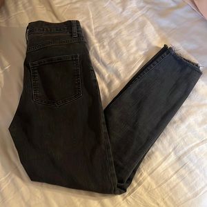 Marine layer high rise skinny black cropped jeans